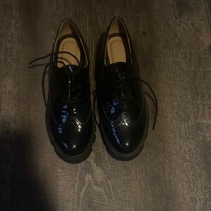 Kelly & Katie Black Patent Leather Loafers